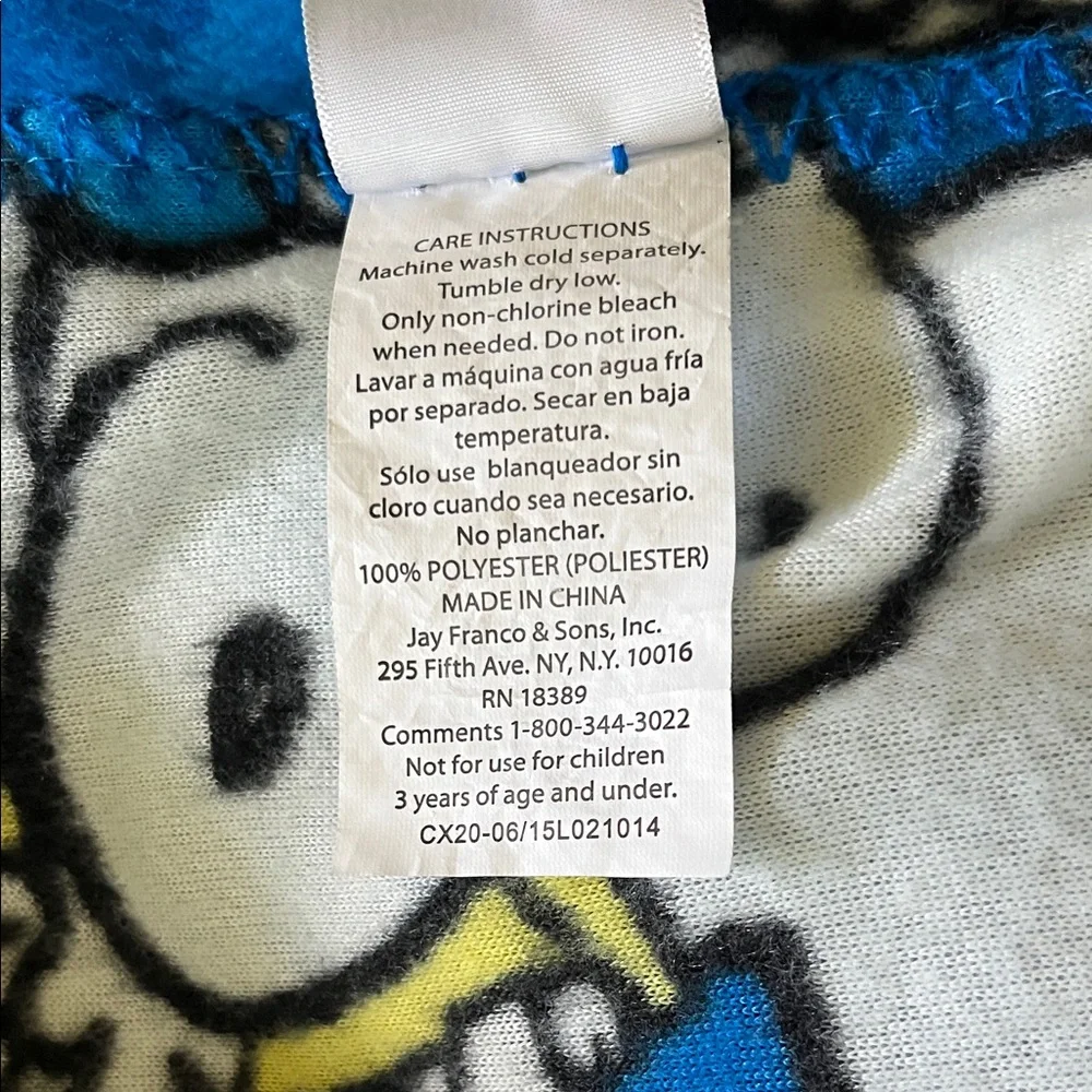Peanuts Snoopy Best Friends Blue Blanket with Pillow